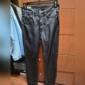 GAP Vintage Black Faux Leather Trousers